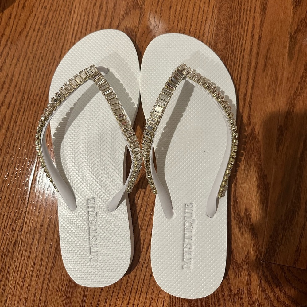Ipanema White Sandals with Gold Accents